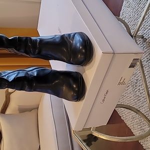 Calvin klein tall black boots